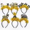 Party Decoration Christmas New Year Headpiece Star/Crown Glitter Hair Hoop  New Year Dress Up