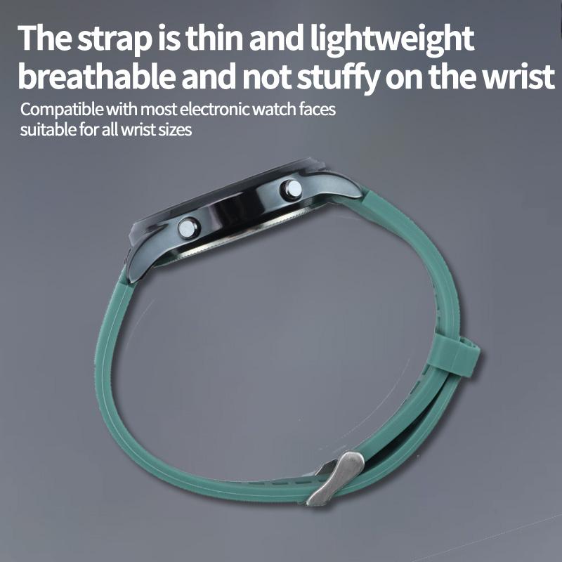 Outdoor Sport Digital Watch For Men Waterproof Large Screen Countdown Alarm Wrist Watch Silicone Band Student Electronic Clock