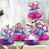 Halloween Party Decorations Set with Disco Skeleton Pattern 8-Piece Kit for Table Centerpieces and Desk Display