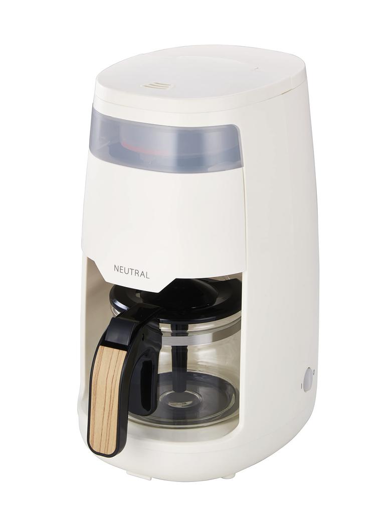 Neutral Coffee Maker Drip Type 5 Cups 650ml Mesh Filter Equipped with Steaming Function White NR-K-CM2-WH