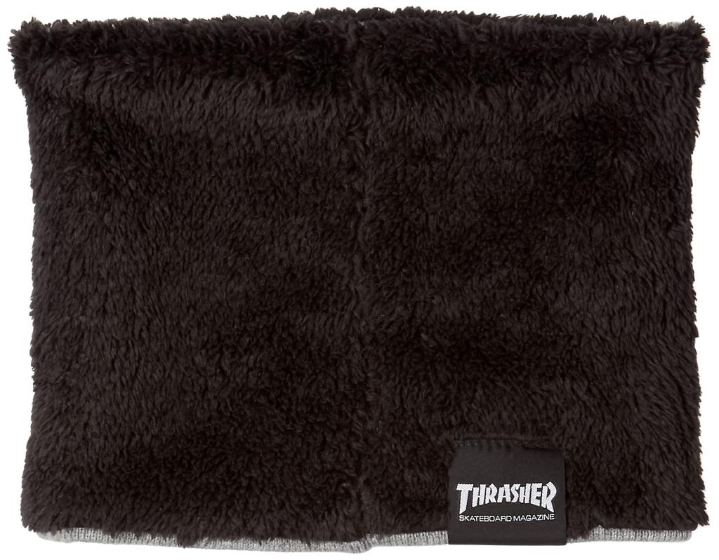 Thrasher Двусторонний шарф-манишка с логотипом MAG для холодной погоды FR (21TH-K50 / ШЕЯ) - Предмет, Серый,