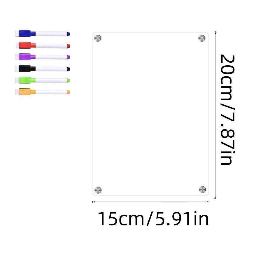 3D Magnetic Acrylic Erasable Note & Planner Board for Refrigerator