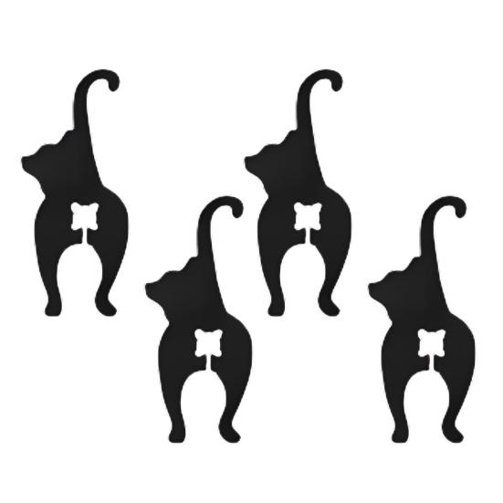 4Pcs Cat Butt Bread Clip Reusable Cat Dog Food Bag Clips 3D Printed Funny Cat Dog Butt Shaped Bread Tie Cat Lover Gifts