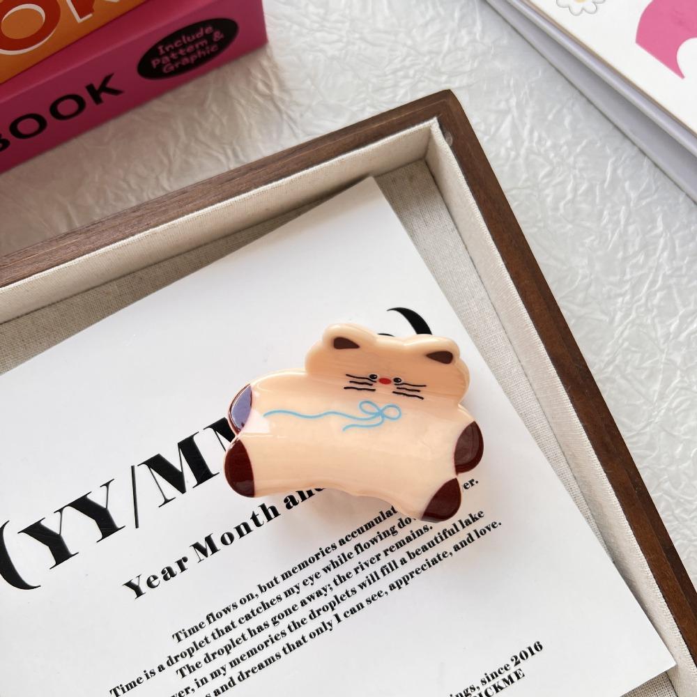Acrylic Plaid Dog Crab Clip Puppy Spotted Cat Hair Clip Sweet Cartoon Animal Hair Claw  Headdress