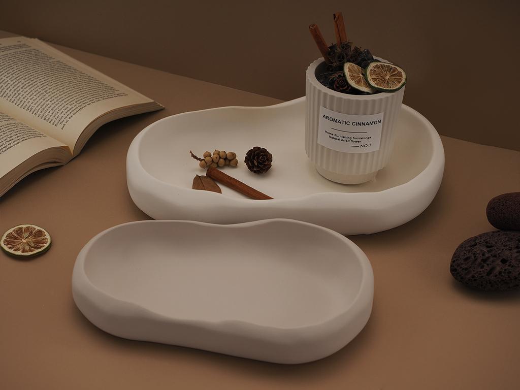 Silikonové formy na tác nepravidelného tvaru, ručně vyrobené, betonové, sádrové, úložné, misky, DIY pryskyřičné, šperkovnice, vystavené na talíři, nádoby na svíčky