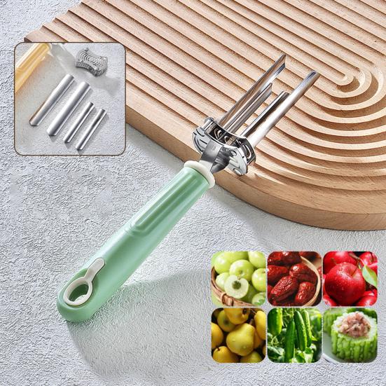 Adjustable Fruit And Vegetable Corers Tool Stainless Steel Bell Pepper Cutter Deseeder for Quick Core Removal Kitchen Gadget for Homemade Dishes