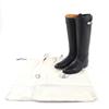 Pristine HERMES Knee-high Boots Jumping Boots Black Leather Women 37 Used