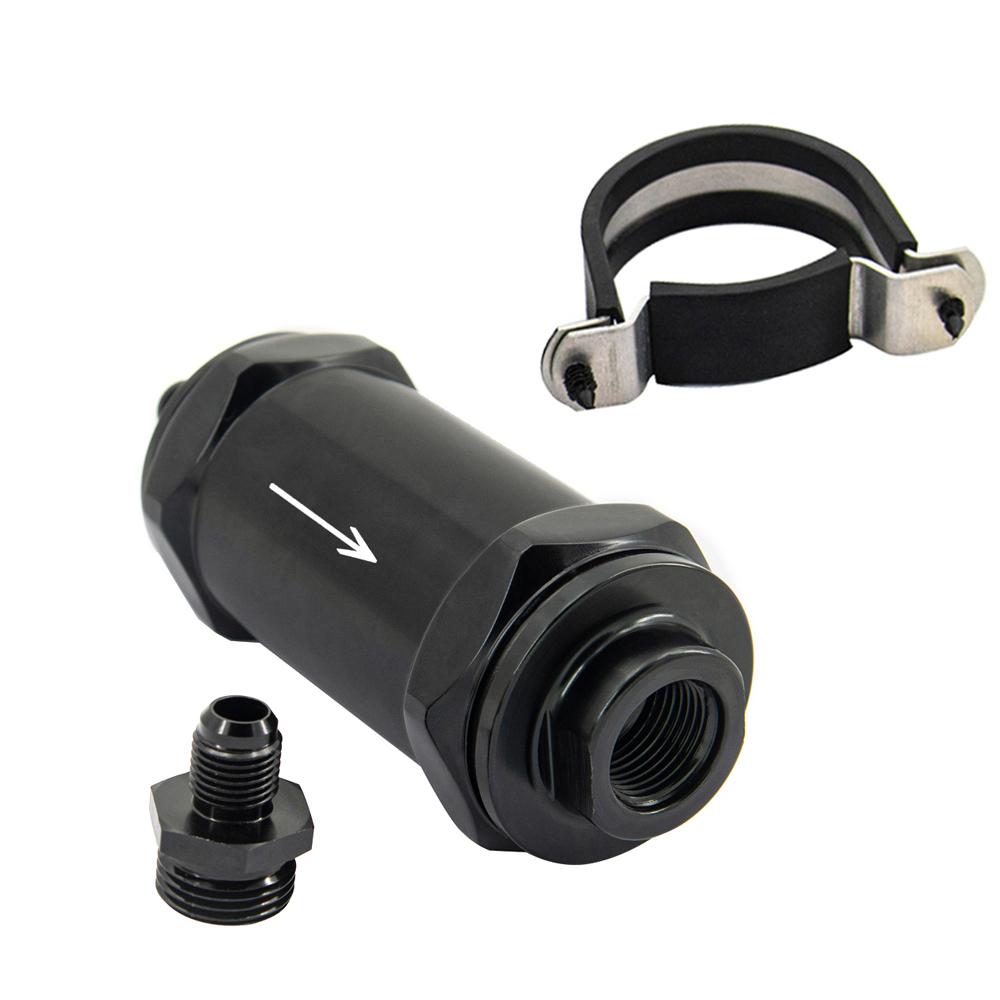 AN6 / AN8 / AN10 Inline Fuel Filter E85 Ethanol With 100 Micron Stainless steel element