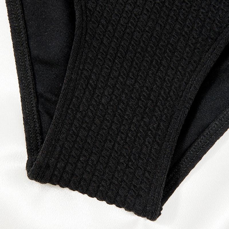 To stykker solid Push Up Bikinisett Svømmetøy for kvinner Badetøy med høy midje Badere Svømming Laides Badedrakt