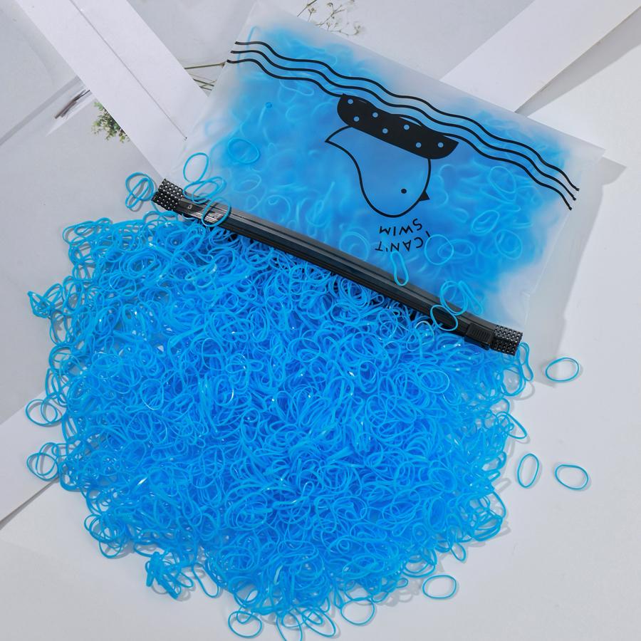 500/1000/2000Pcs Girls Colourful Disposable Rubber Band Hair Ties Headband Children Ponytail Holder Bands Kids Hair Accessories