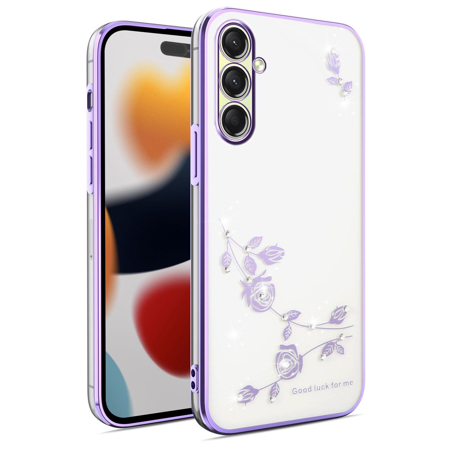 

KADEM For Samsung Galaxy S26/S26 Pro Case Flower Rhinestone Decor TPU Phone Cover