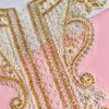 Bestickte Perlen-Applikation für Hochzeitskleid Abendkleid Aufnäher für Kragen Perlen-Aufnäher Spitze-Applikation