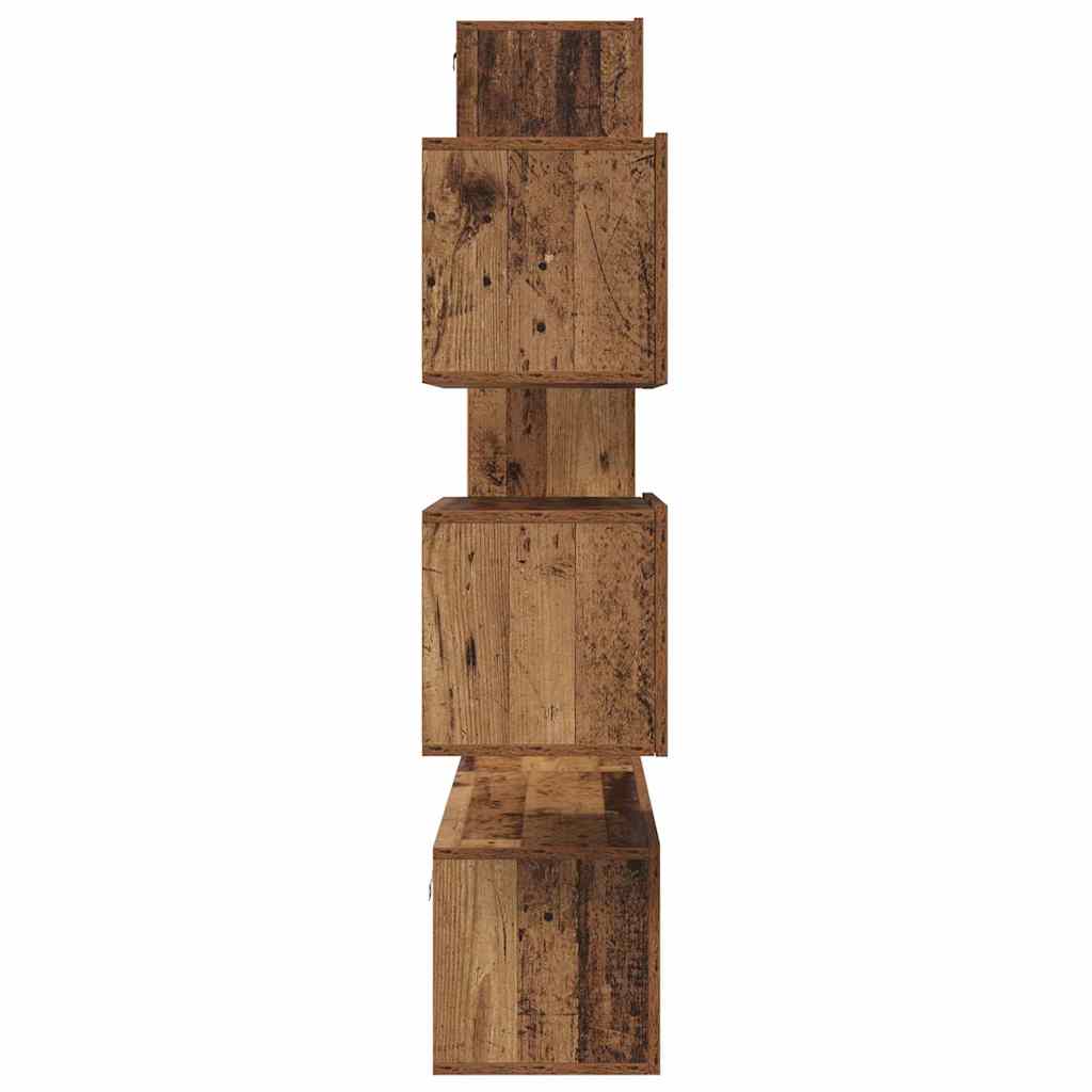 Wall Mounted TV Cabinet Set 6 pcs Reclaimed Wood Effect Particleboard