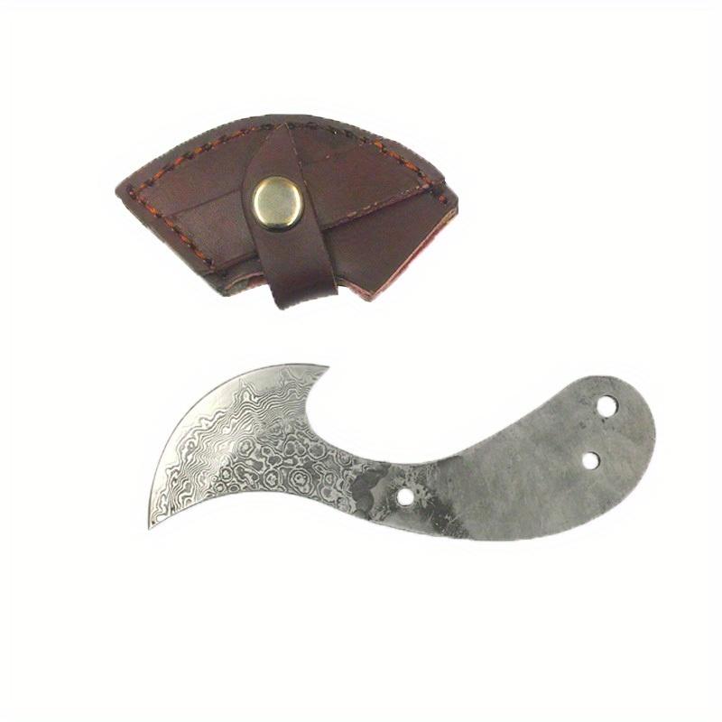 Damascus Steel Semi-finished Blade - Knife Blank, Blade Blank for DIY Agarwood Knife Blank, Fruit Blade, DIY Knife Blade