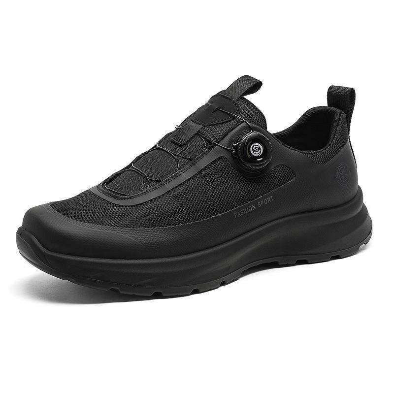 Summer mesh breathable sports casual shoes versatile outdoor business men's shoes hiking shoes off-road shoes rotating buckle shoes