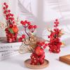 Red Berry Branch Spring Festival Pots Good Fortune New Year Pots Wedding Pots  Home Decor