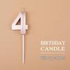 Gold and Silver Number Candles for Birthday Cakes - Pink Exquisite Design