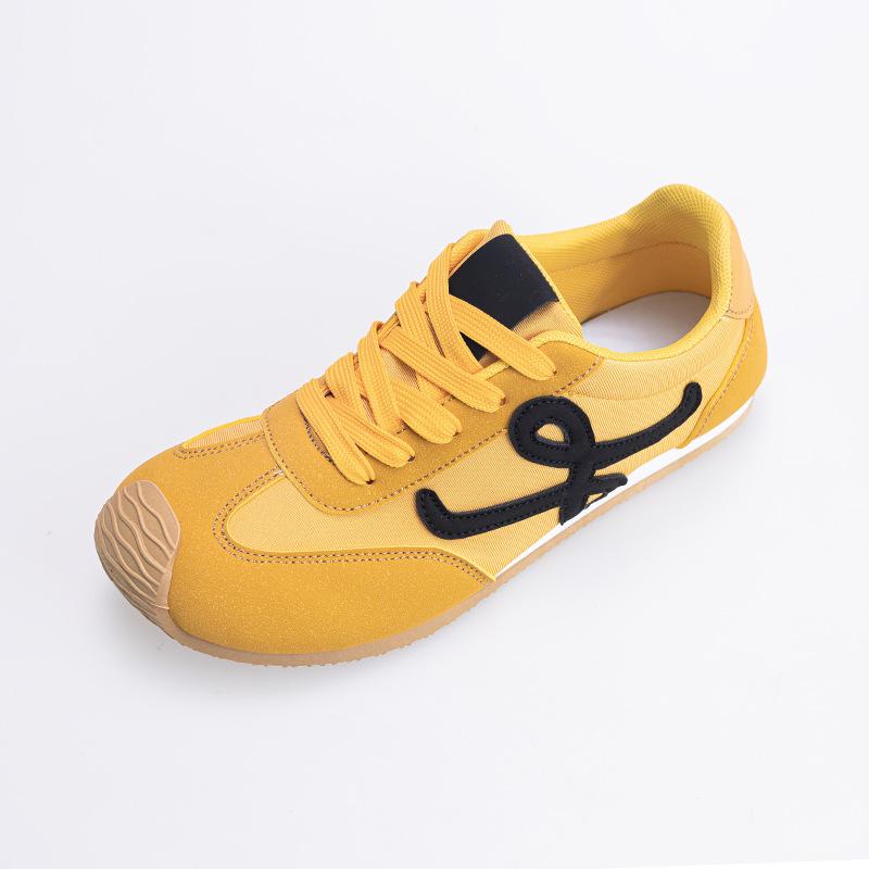 

Women s spring and autumn new sports women s shoes women s retro fashion waffle shoes versatile casual soft-soled single shoes 35 жёлтый