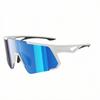 KN-Y338 TR90 and UV400 protection Lens with Dual Color Temple Shield Half Rim Sports Sunglasses for Cycling and Outdoors Eyewear