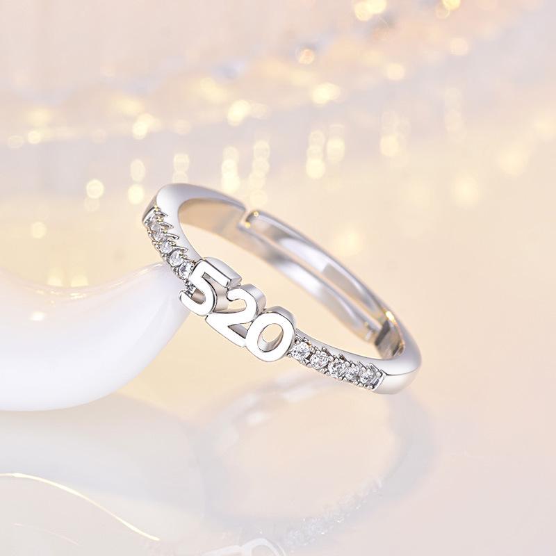 New 925 Sterling Silver Ring AAA Zircon Adjustable Size Engagement Rings for Women Wedding Ring Party Fashion Nice Jewelry Gift