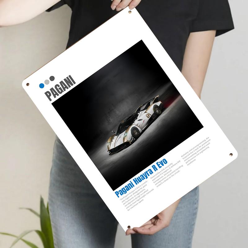

Pagani Huayra R Evo Supercar Metal Wall Art Custom High Definition Printing Home Decor 20x30cm（7.8x11.8inch）