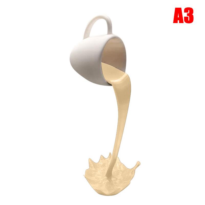 

Парящая скульптура проливающейся кофейной чашки, кухонное украшение, проливающийся магический декор