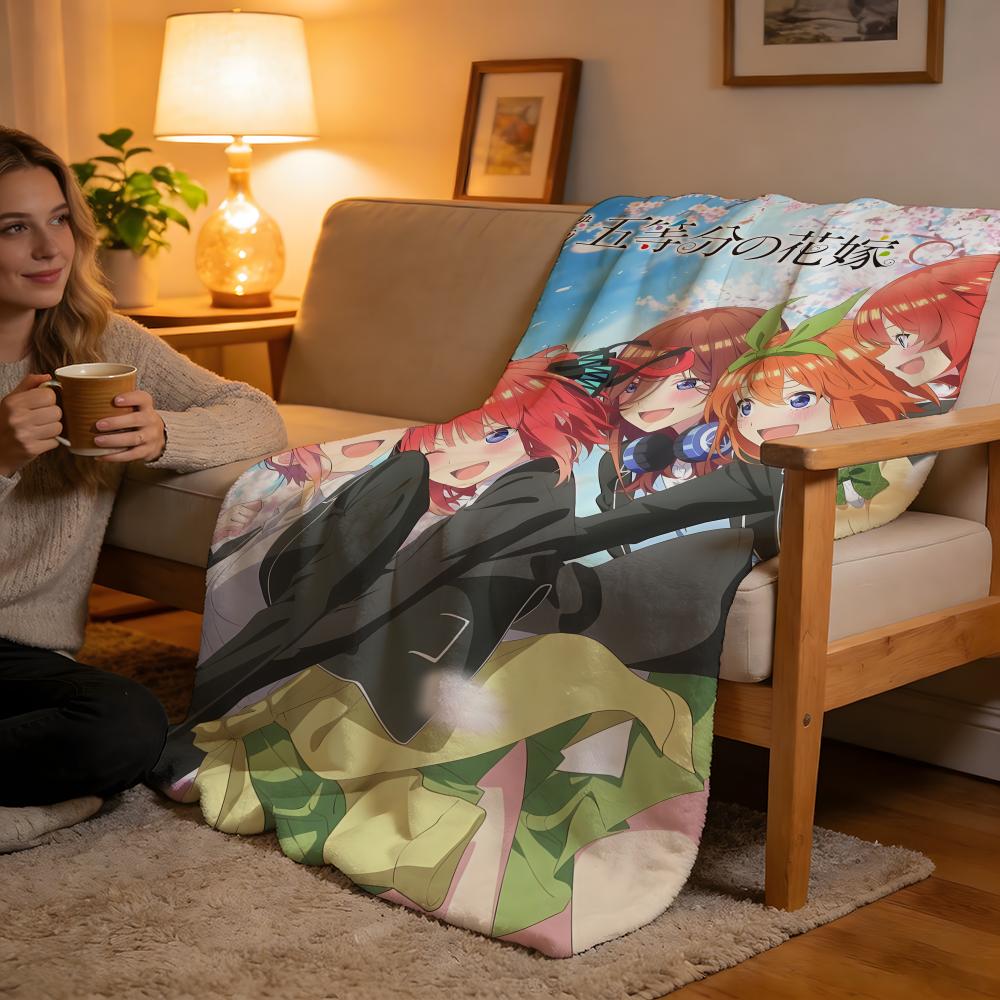 Throw High-Density Short Plush Blanket For Sofa Nap Air-Conditioned Room Soft Skin-Friendly The Quintessential Quintuplets