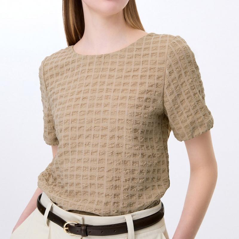 [She S miSS] Square Pattern blouSe Swwblp22060 Ca