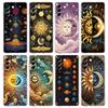 Transparent Phone Case Cover for Samsung Galaxy S25 S24 S23 S22 S20 S21 FE Ultra S24 S23 S10 S10E Plus 5G Sun Moon Stars Pattern