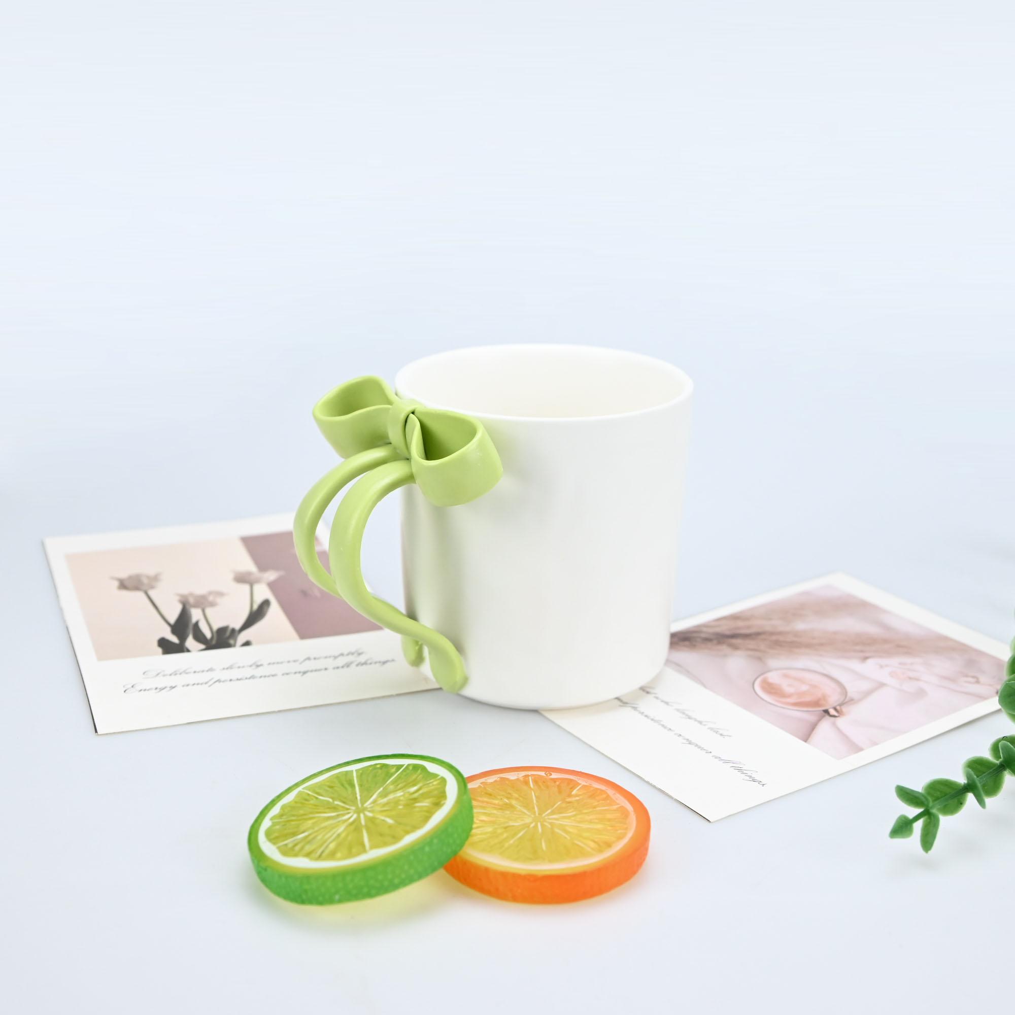 

1 шт. кружка в форме банта, розовая трехмерная кофейная чашка в форме банта, высокая эстетическая ценность, чувство дизайна