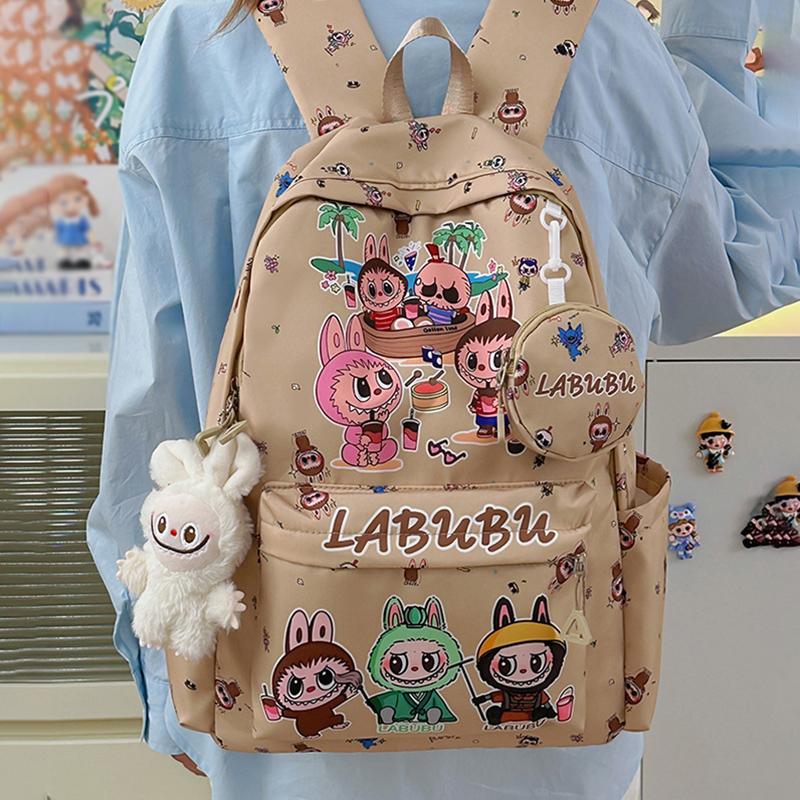 Labubu Kinderrucksack Schultasche Schüler Schultasche Leichter Niedlicher Rucksack Mode Cartoon Rucksack