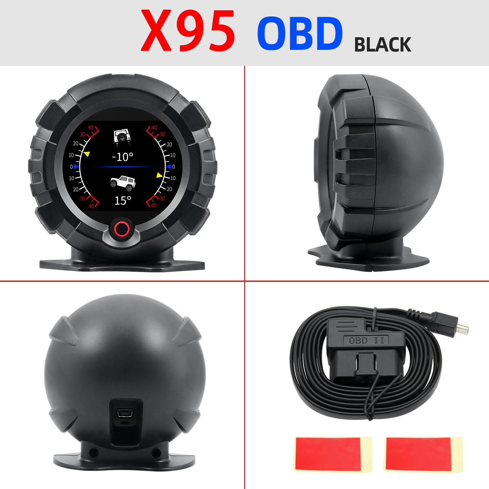 

GPS / OBD Multi-function Instrument Head Up Display Speedometer Vehicular Intelligent Horizontal Slope Meter X95 Digital Gauges