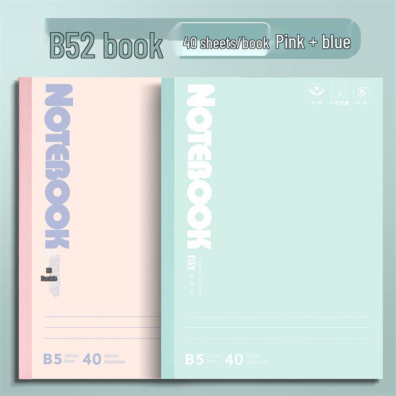 Vibrant Color Block A5/B5 Notebook - Ideal for Students, Soft Cover, No Ink Bleed, Smooth Writing