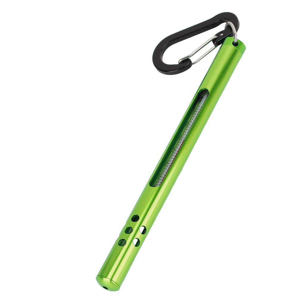Fly Fishing Water Thermometer Stream Water Temperature Measurement Tools with CarabinerGreen
