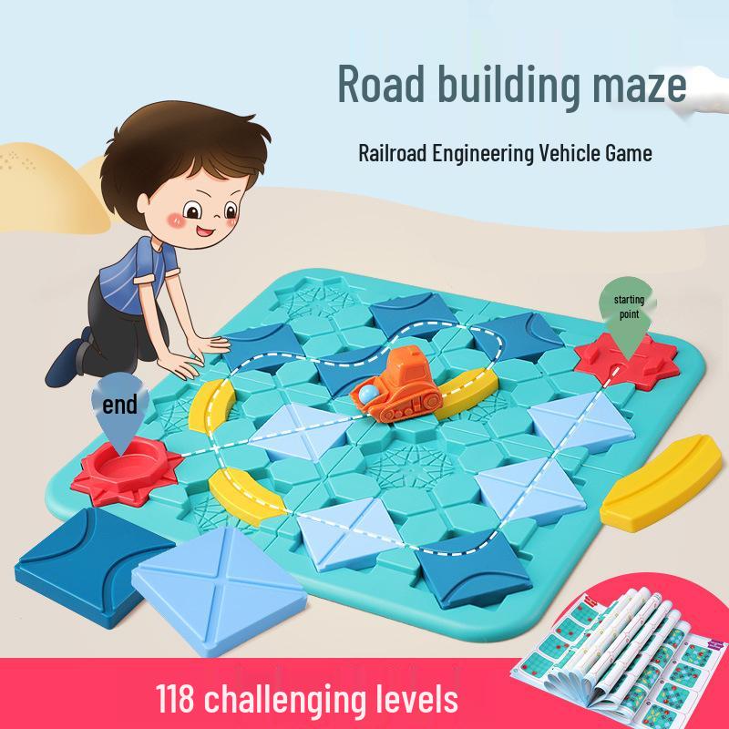 118-Level Pull-Back Track Maze: Children's Engineering & Logical Thinking Game