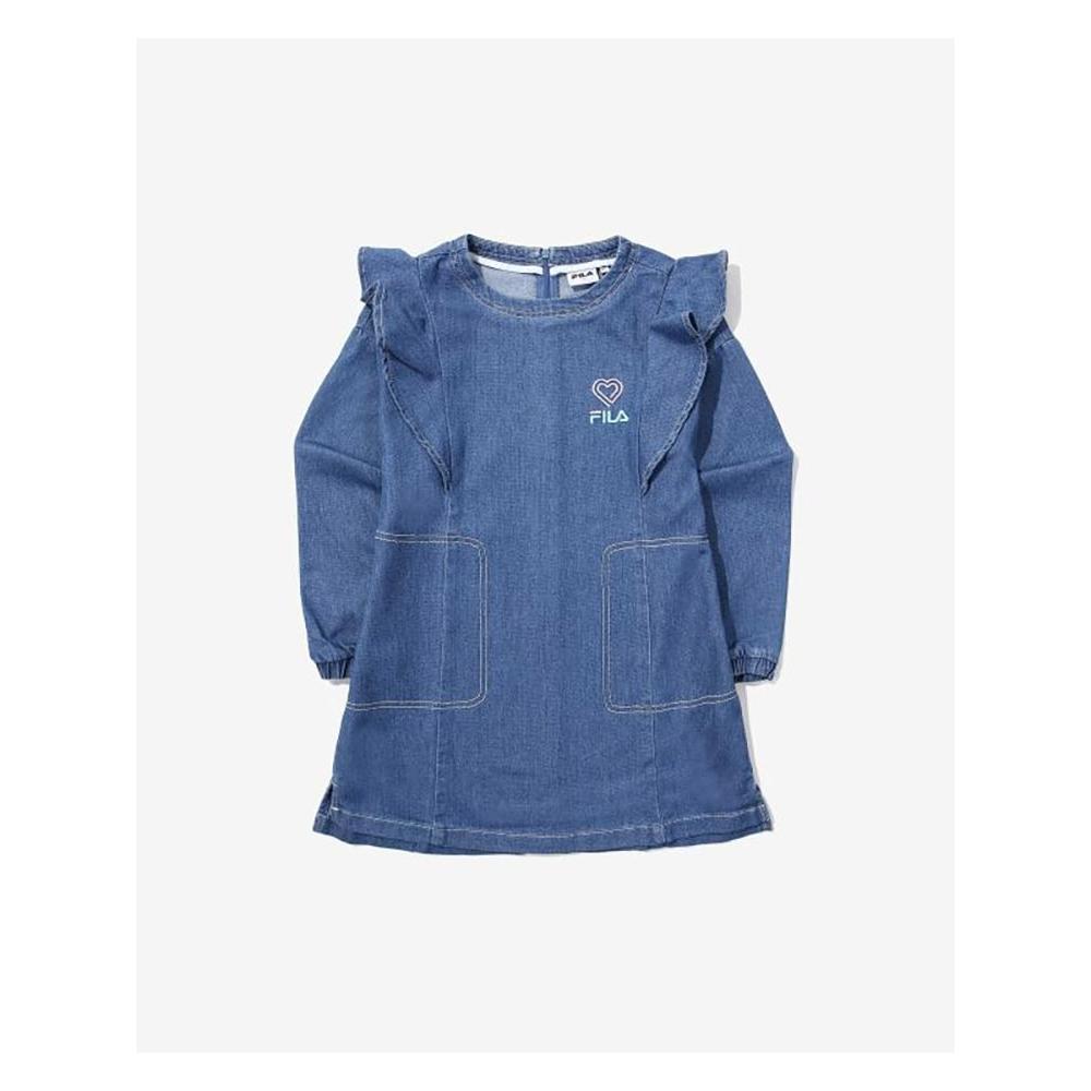 [fila Kids] Girls Denim Dress  Fk2opf1110f Dem  q0zFk2opf1110fDem