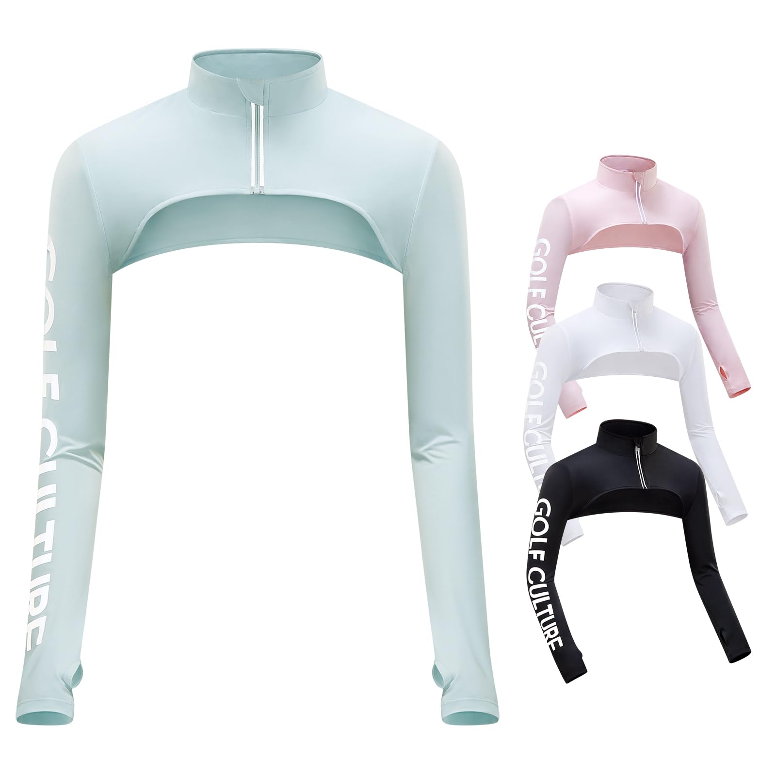 

Рубашка для гольфа для высокой руки для гольфа УФ солнцезащитная для гольфа спорт небо [wakae] женщины, шея, покрытие, защита, прохладная, для улицы, одежда, защита, (М, синий)