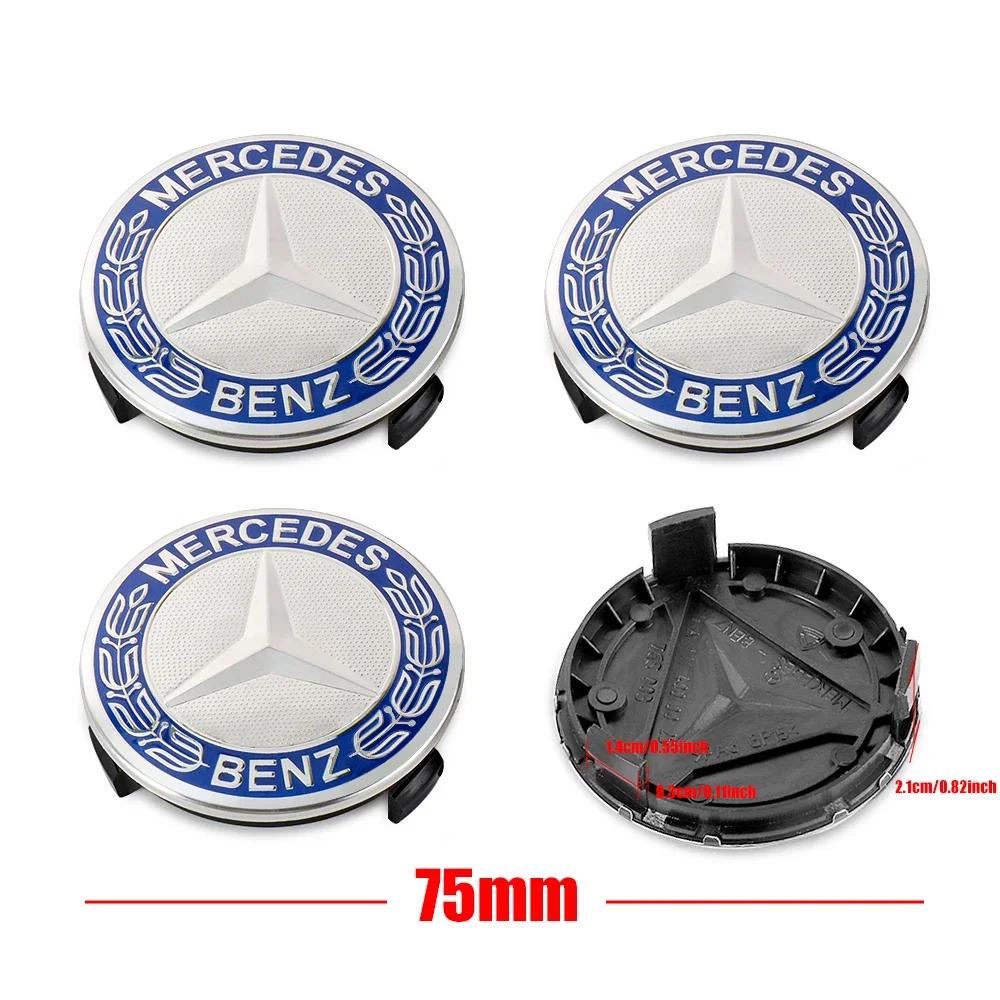 

Car Sticker 4pcs/lot 75mm wheel Hub Cap Emblem badge for Mercedes Benz C180 C200 E200 E260 E300 ML350 A1714000025 W230 W210 W211 75mm