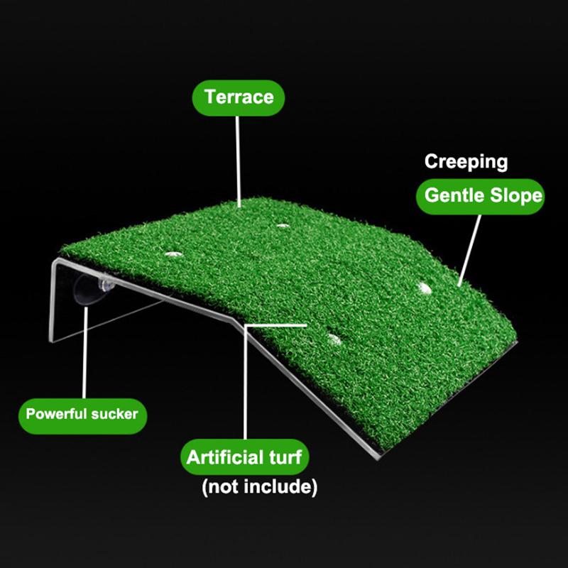 Schildkröten-Trocknungsplattform mit Saugnapf, Schildkrötenklettern für Aquarien