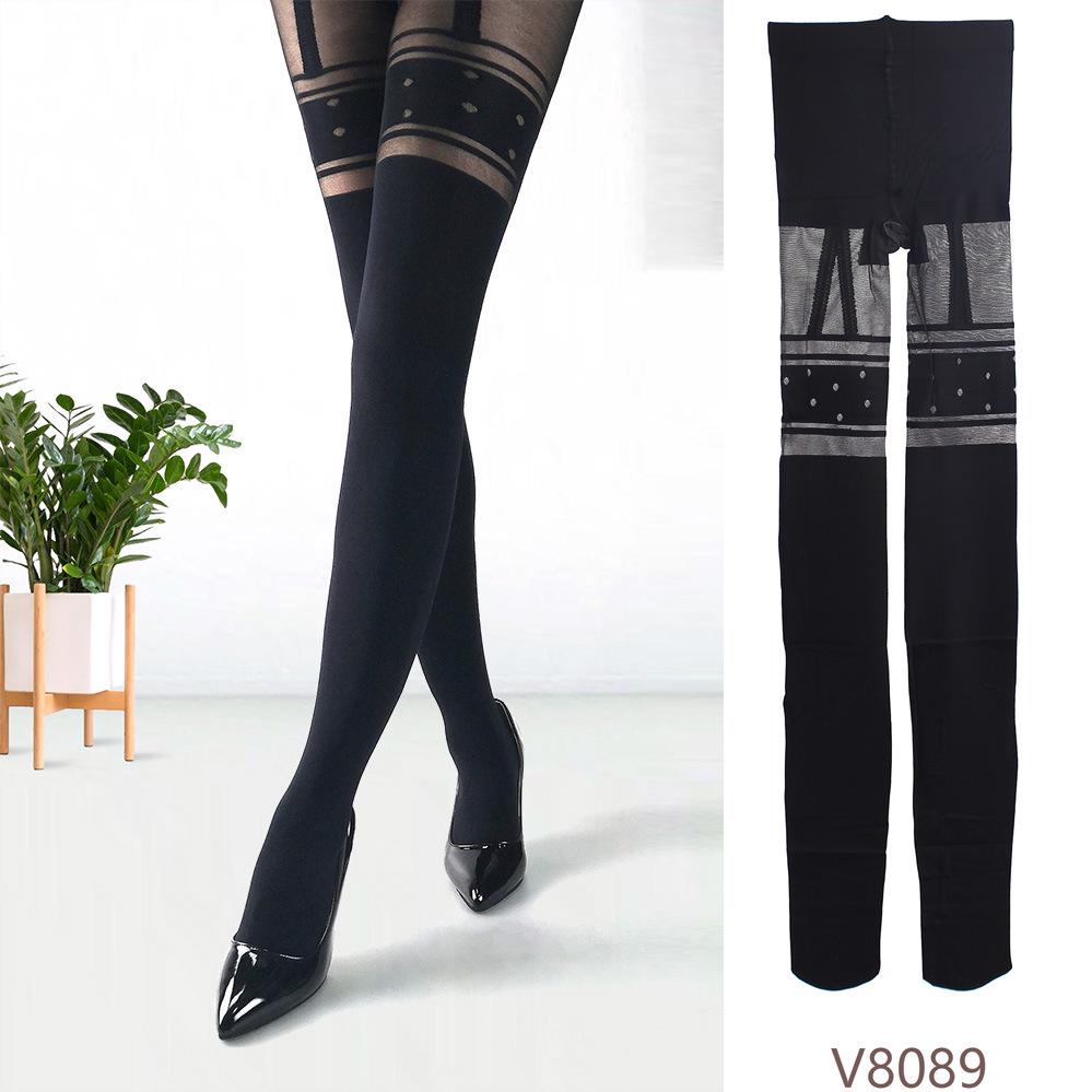280D Средне-плотные жаккардовые утягивающие колготки - Сексуальные женские чулки One Size