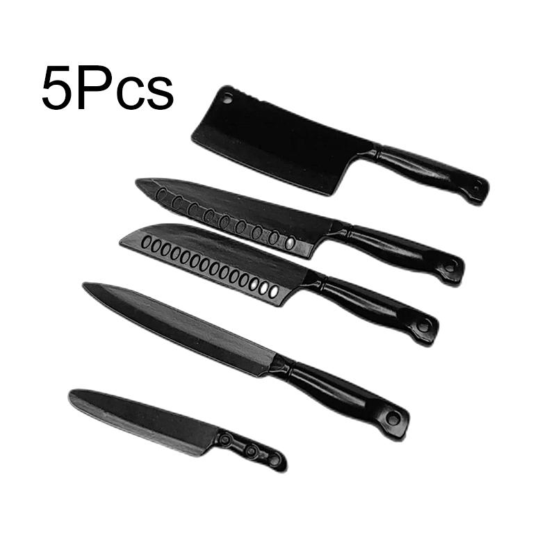 

5Pcs/Set Miniature Mini Kitchen Knife Doll Accessories Toys Alloy DIY 1/6 Scale Dollhouse Cooking Utensils Model