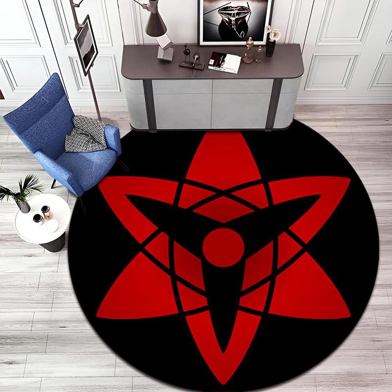 Famous cartoon NARUTO protagonist Uzumaki Naruto round carpet soft home decoration anti-slip door mat outdoor picnic mat carpet M2