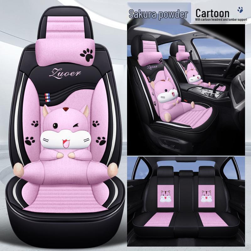 2020 Cartoon Buckwheat Car Seat Cushion - Full Cover, All-Season