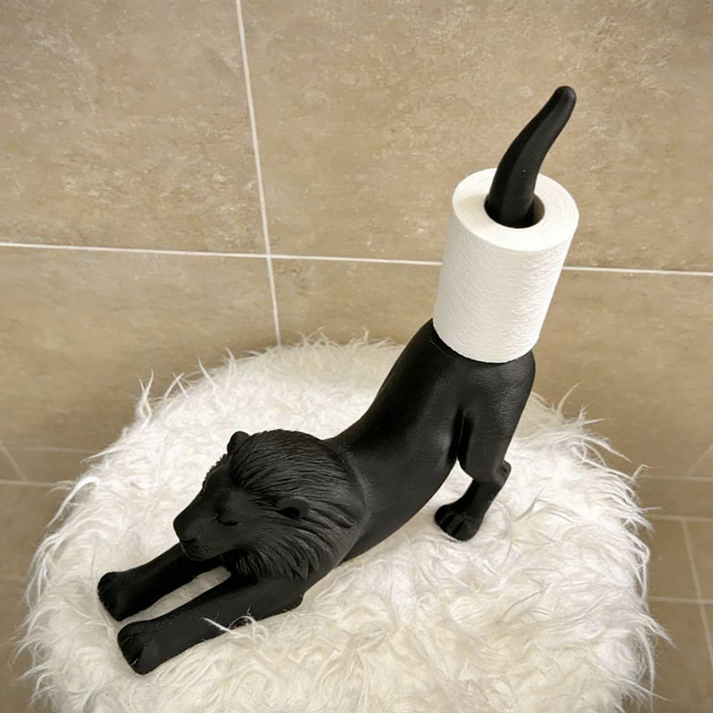3D Printing Cat Toilet Paper Holder Dog Lion Tissue Holder Convenient Paper Towel Ornament  Toilet