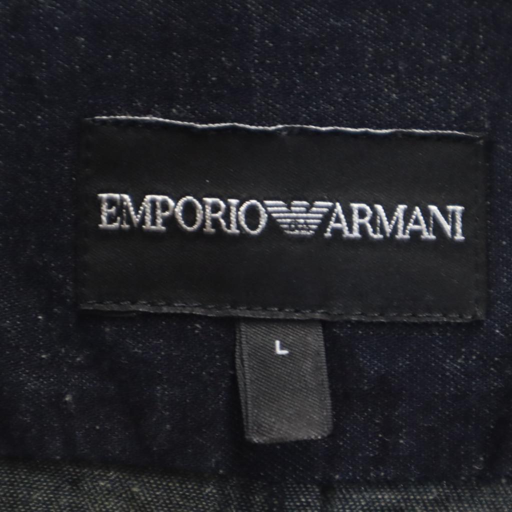 Emporio Armani Long sleeve Chambray Hidden Button down shirt L Indigo Men's Used