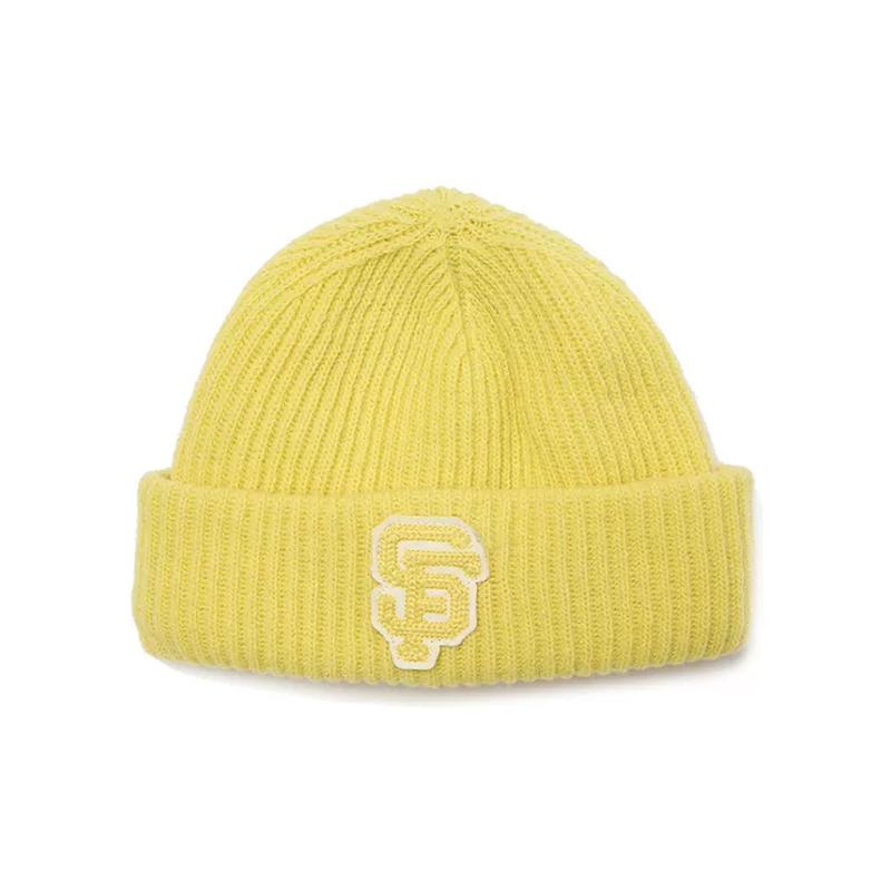 MLB Wool Beanies Unisex Light Yellow Fashion 3ABNM0826 OS