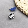 Cute Airplane and Ship Brooch - Cartoon Badge, Versatile Trendy Accessory for Students, Express Your Creative Personality