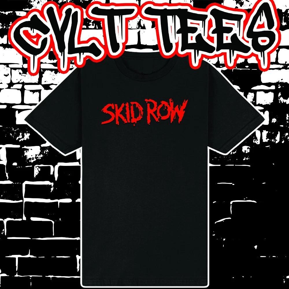 Men s and Women s T-shirts Skid Row LOGO Band Tee 100% Cotton S