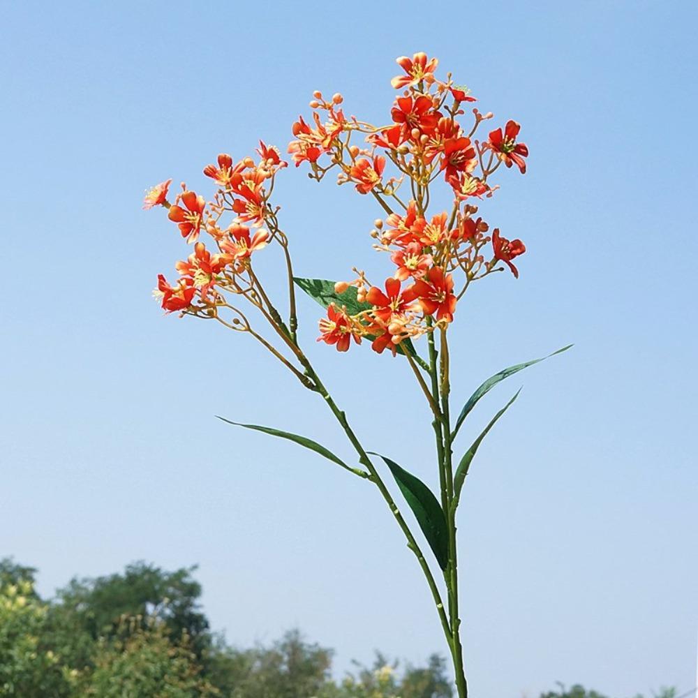 

Large Simulation Daphne Branches Retro Fake Flower Wedding Party Decor оранжевый