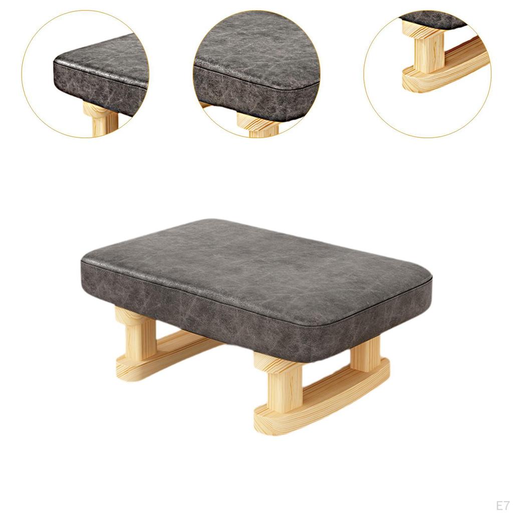 Ergonomiczny drewniany podnóżek na nogi do domowego biura